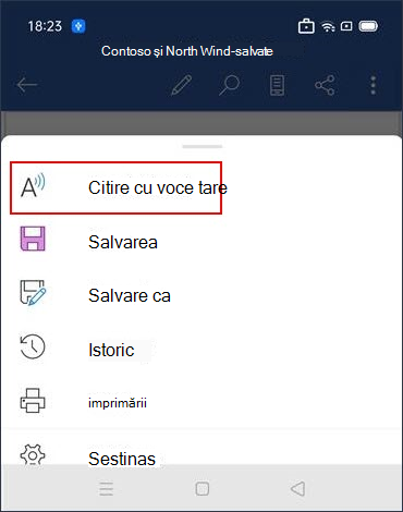 Atingeți Citire cu voce tare